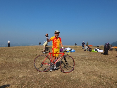 今朝は自転車でサイチャ航空公園...