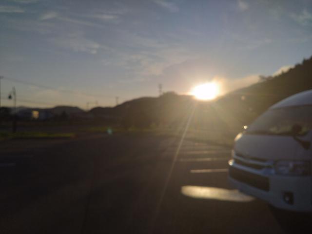 06:05、厚沢部の山かげから...