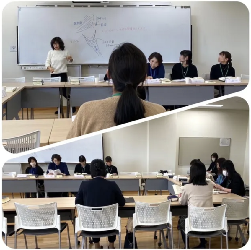 新年最初の集いは、会議室にて教...