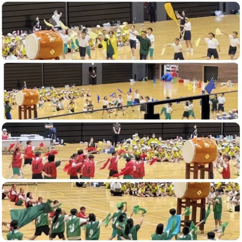 黄・青・赤・緑の応援団です! ...