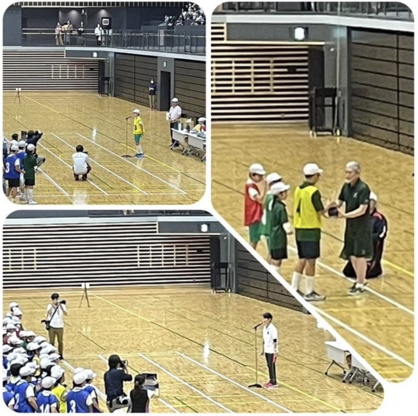参加賞授与。 そして、教頭先生...