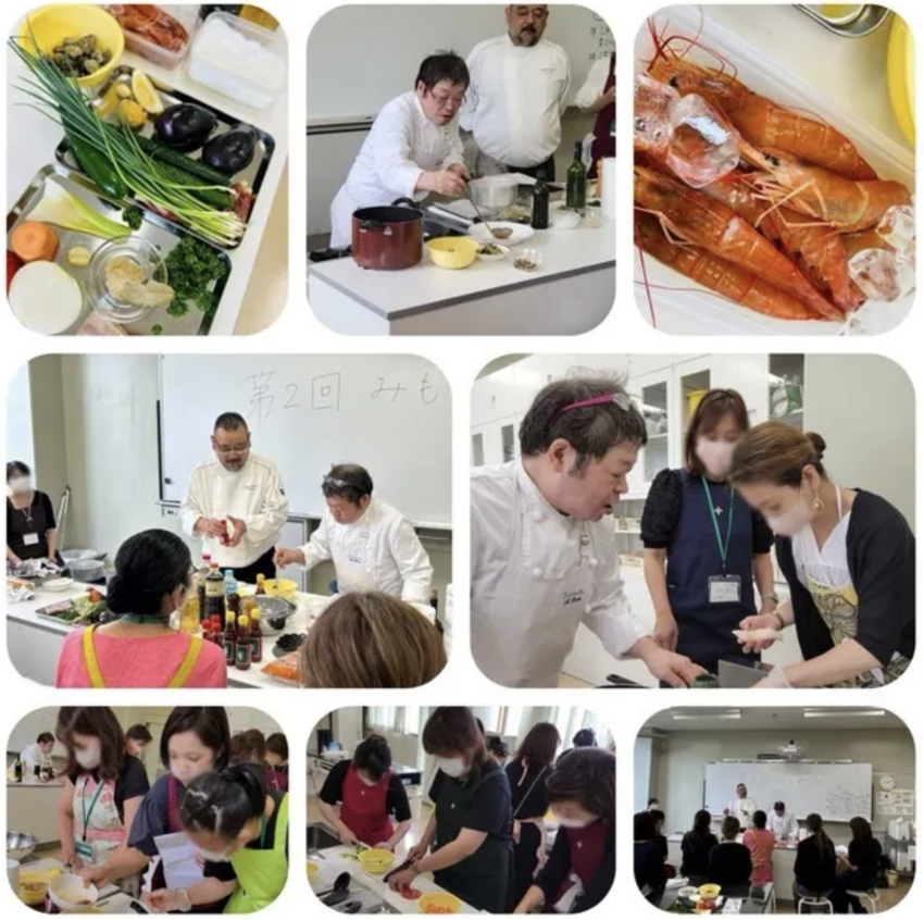 今月から、調理実習形式のお料理...