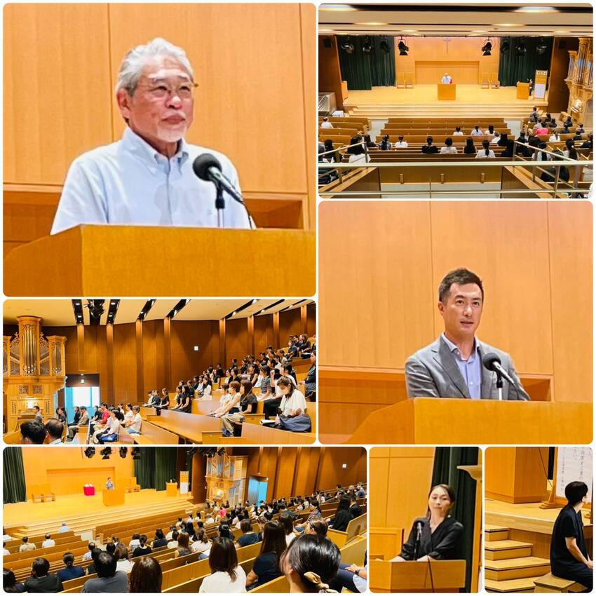 校長先生とオリブの会会長からお...