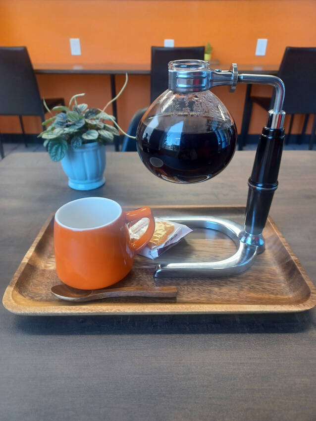 Syphon brewed "Panama Geisha" ...