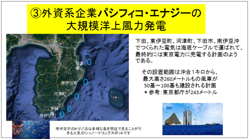 綺麗な海岸線に右下図のようなも...