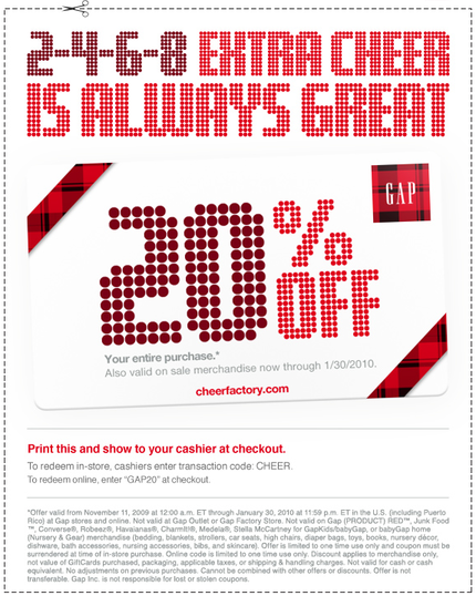 Shopping Coupon from GAP