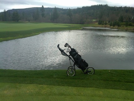 9 holes today.