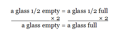Half Empty is not same as Hal...