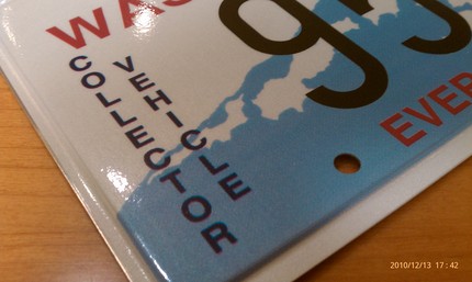 Just received the license plate.