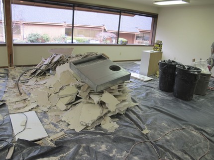 Remodeling the office space.