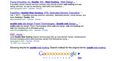 Seattle Web Hosting