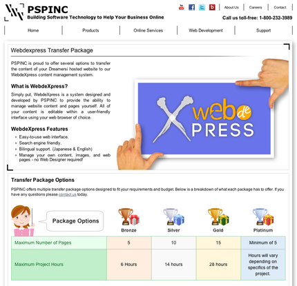 Web Transfer Package