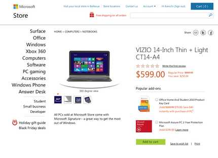 Visio 14" Computer for $599 a...
