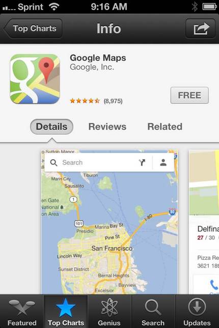Welcome back Google Map