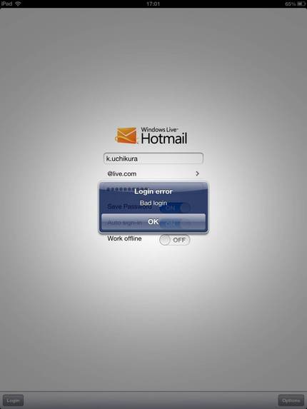 Microsoft Live Mail on iPad