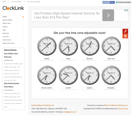 Clock for Your Web Page