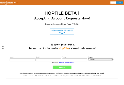 HopTile Beta User Application i...