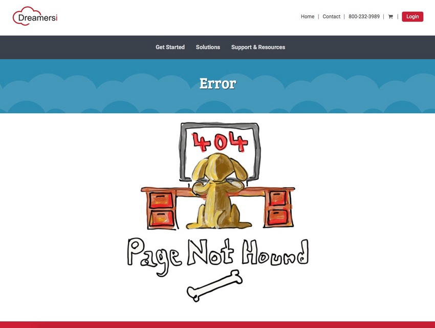 Dreamersi has New 404 Page