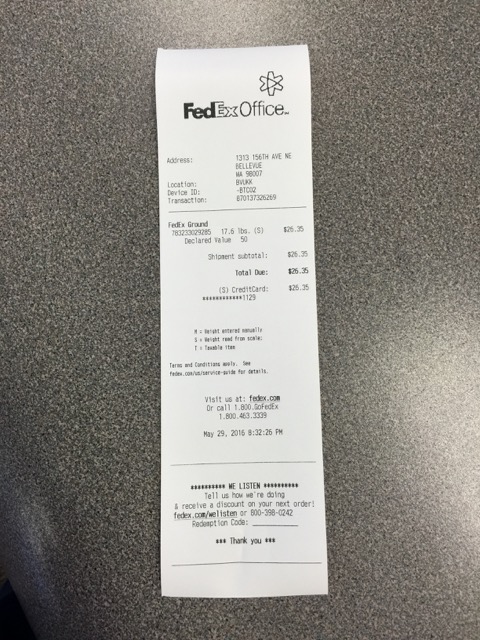 $26.35 Charge for FedEx Grou...