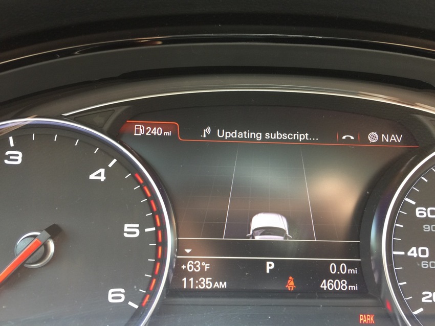 The car is communicating with...