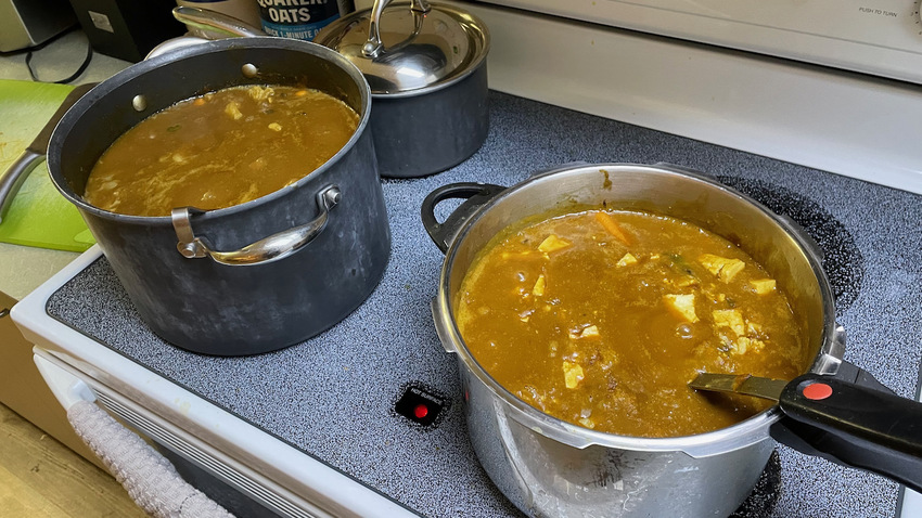 Chicken Curry and Tofu Curry...