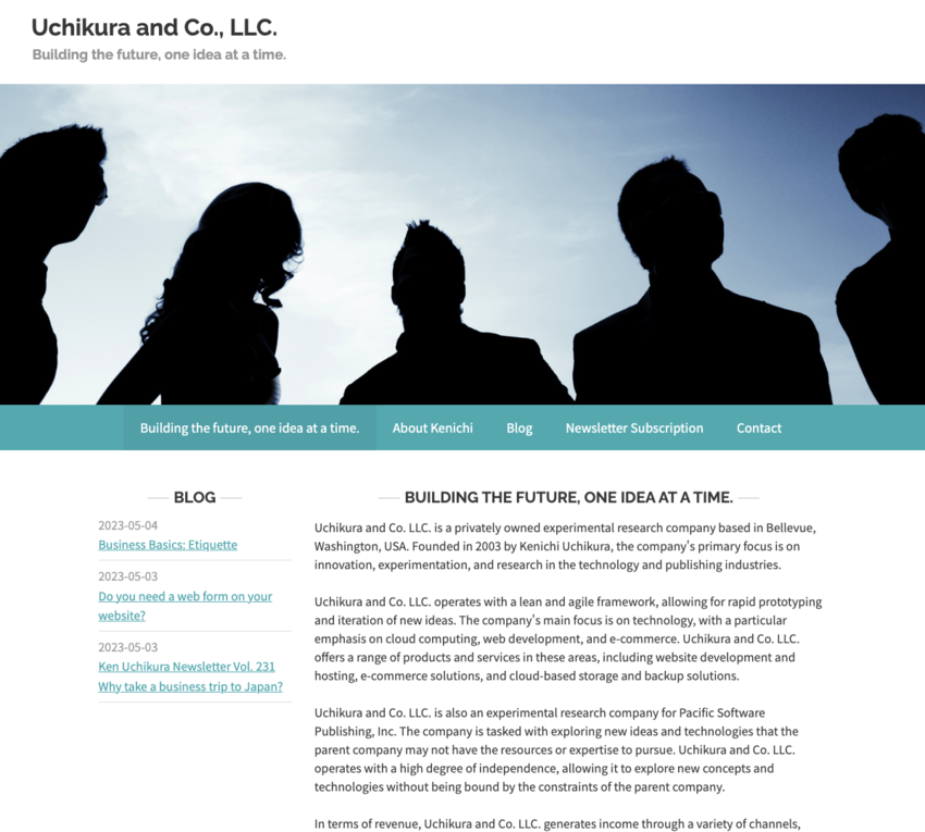 Uchikura and Co.,LLC website ...