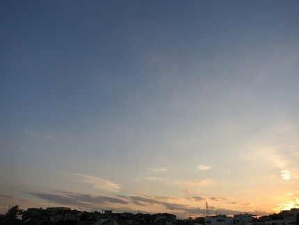 夕日が落ちていきます。