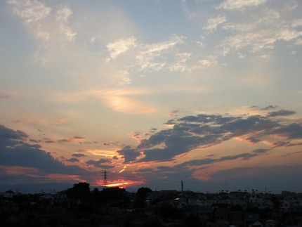 夕日が綺麗です。