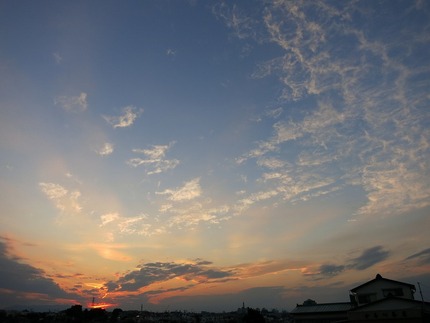 夕日が落ちていきます。