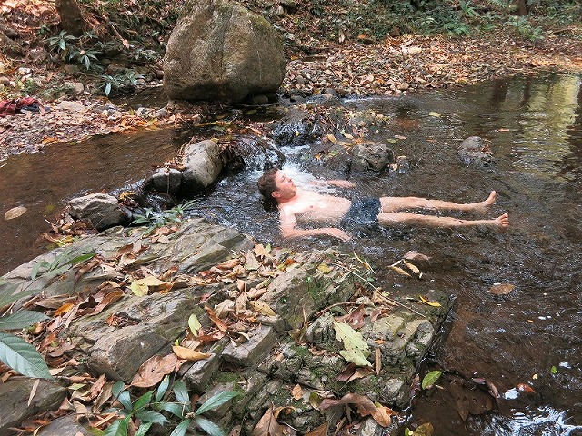ディビッドが水浴びしてます。