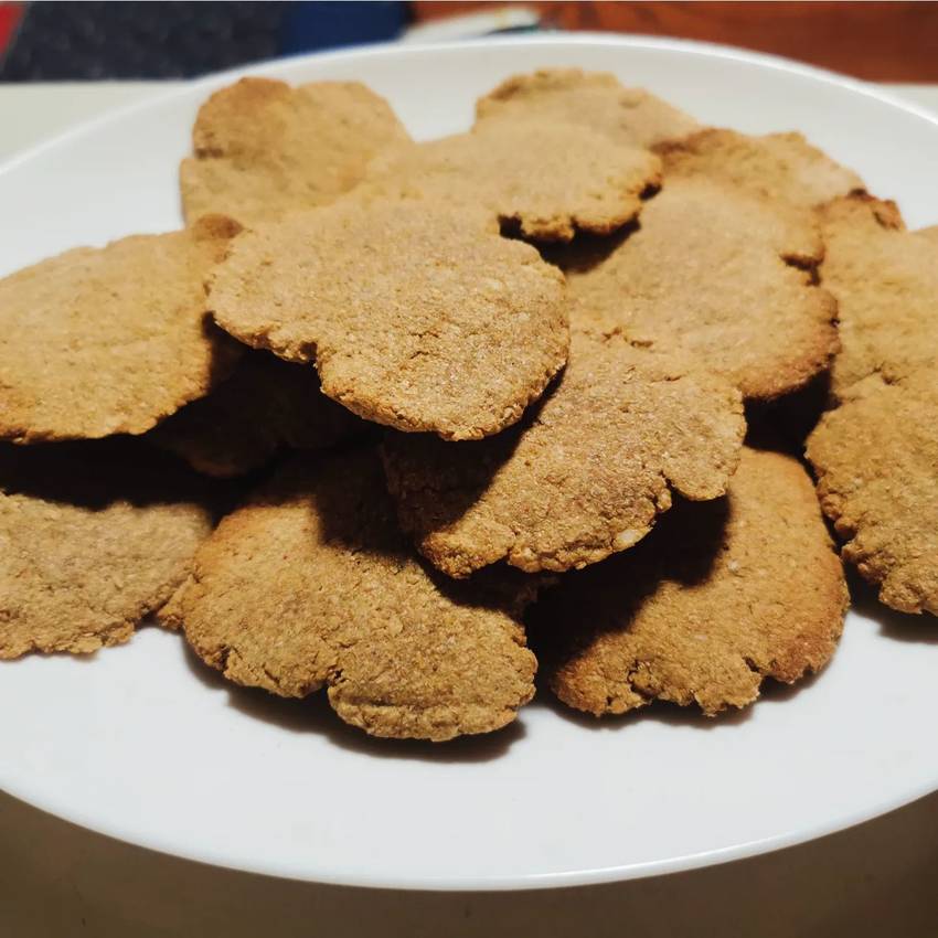 夕飯作る前に米ぬかクッキー作り
