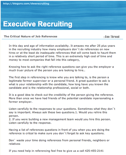 Executive Recruiting