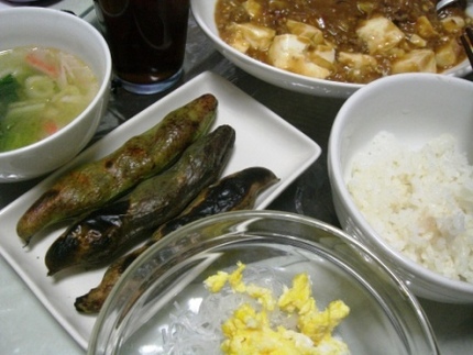 今日の夕飯。マーボー豆腐。