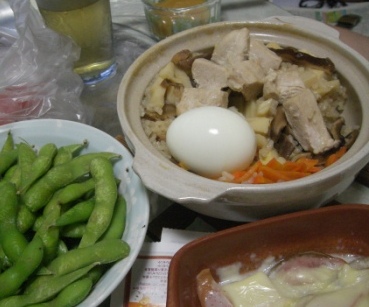 土鍋で炊き込みご飯