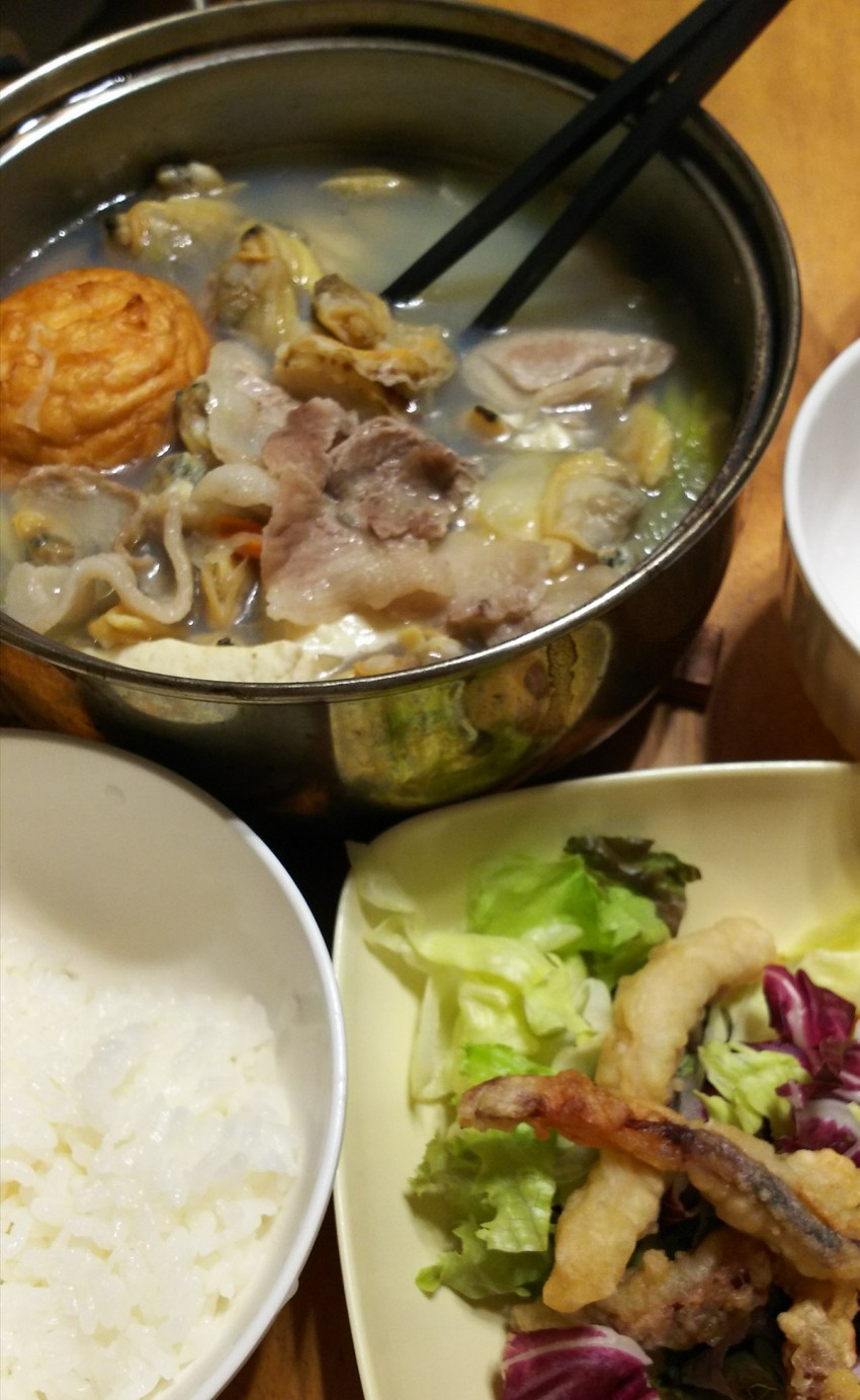 あさり、ホタテ、豚バラ、白菜、...