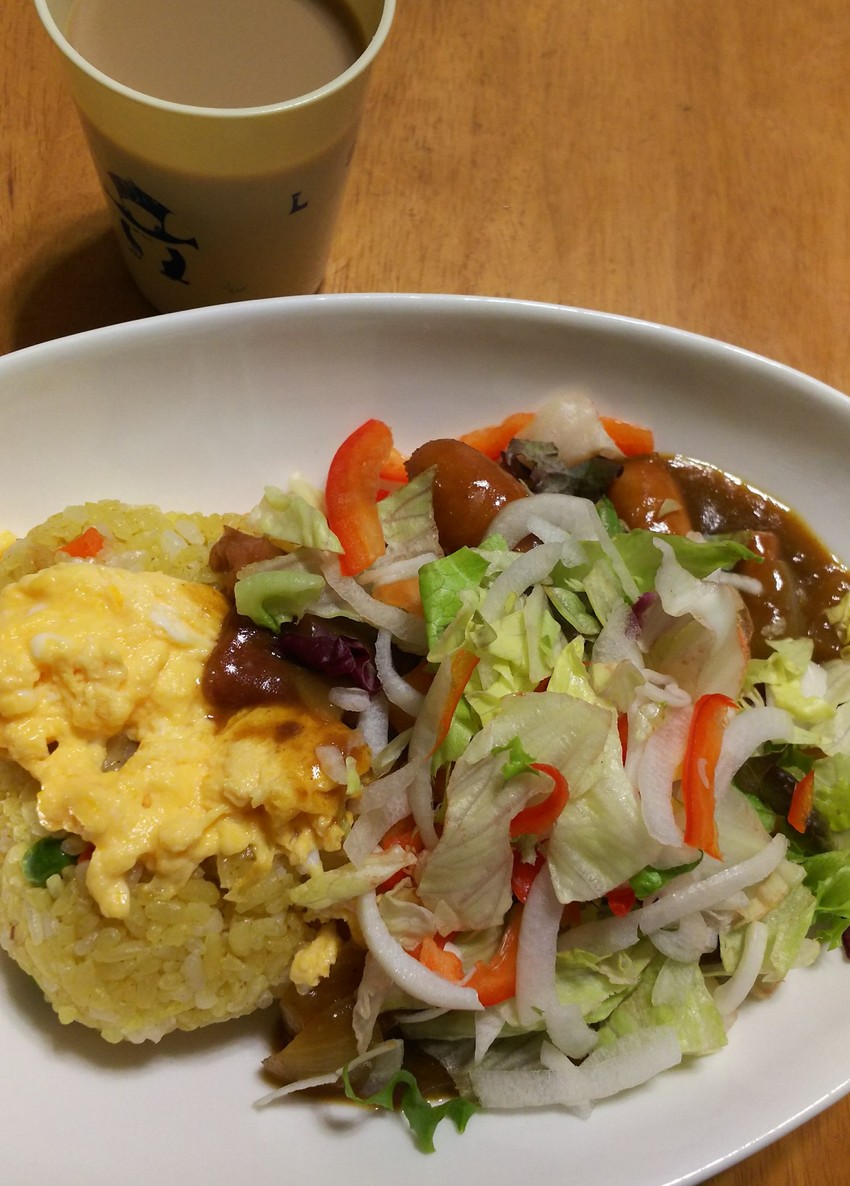 カフェオレも一緒に♪