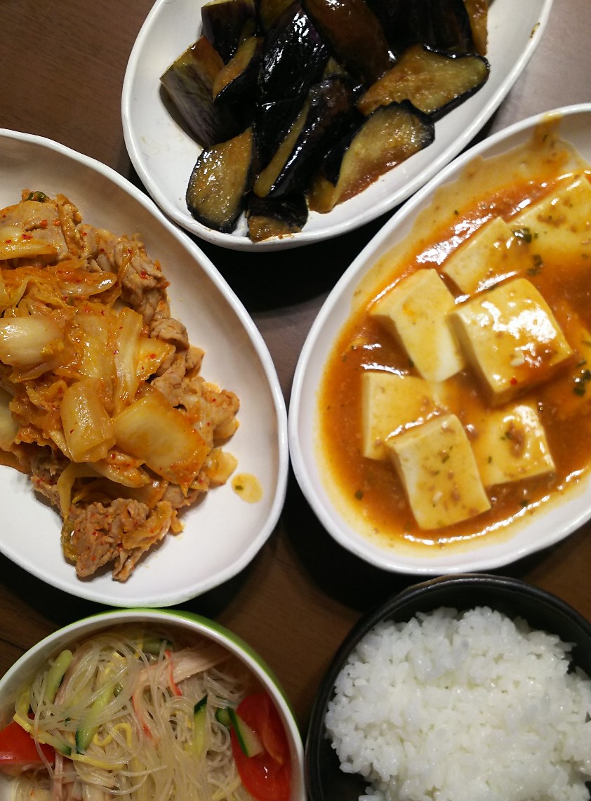 昨日のごはん。夕飯色々