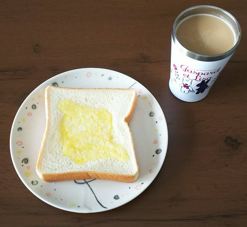 今日のごはん。朝トースト