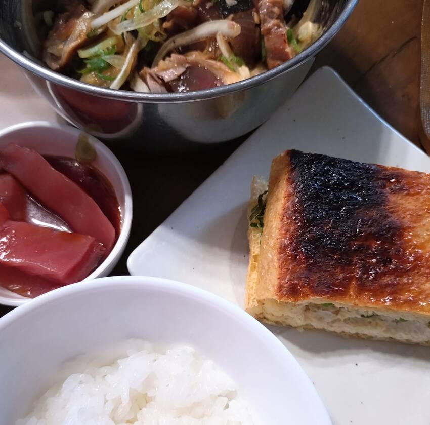 お揚げ焦げた〜