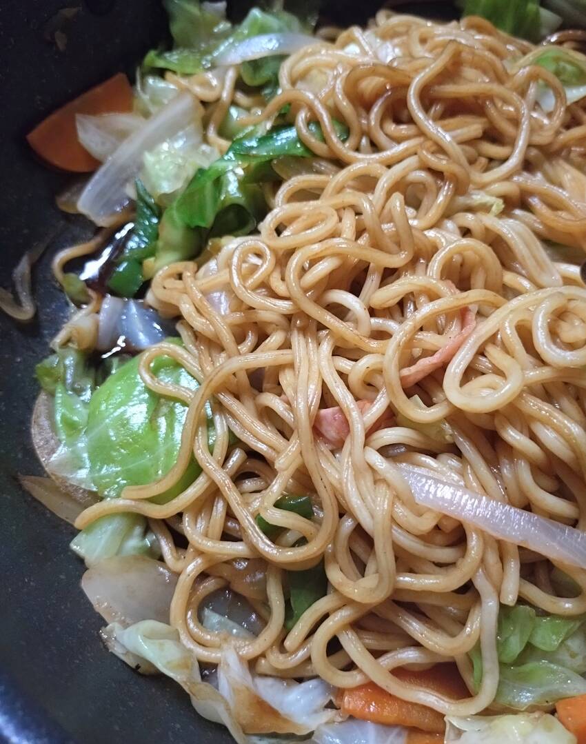 いつも麺だけ無くなって 野菜が...