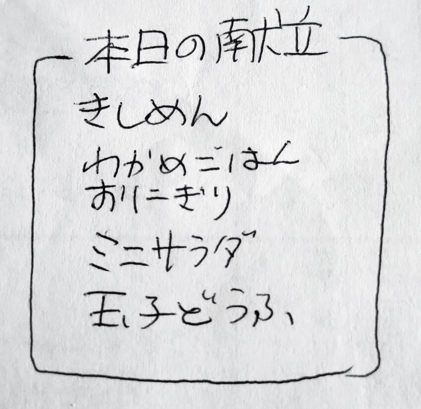 今日の献立