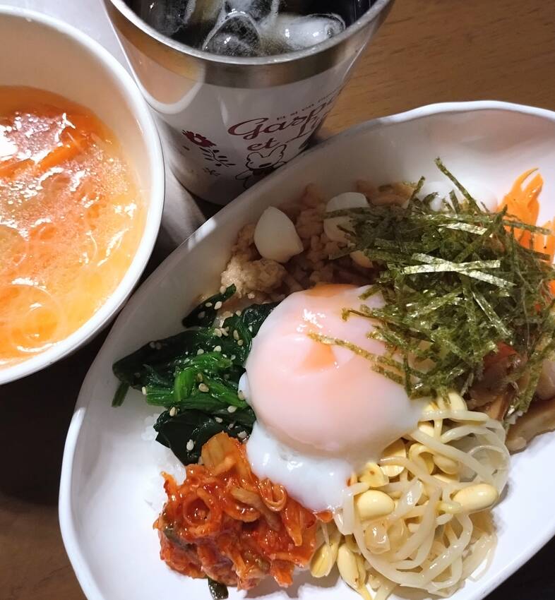 ほうじ茶入麦茶といただいた