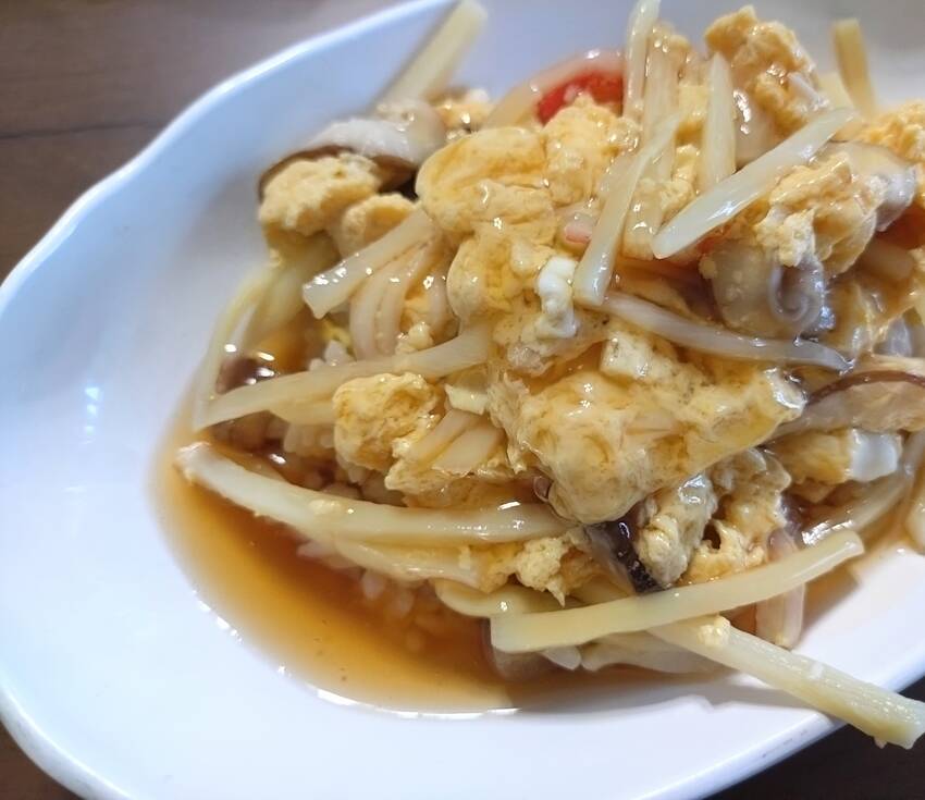 最近のごはん。夕飯天津飯