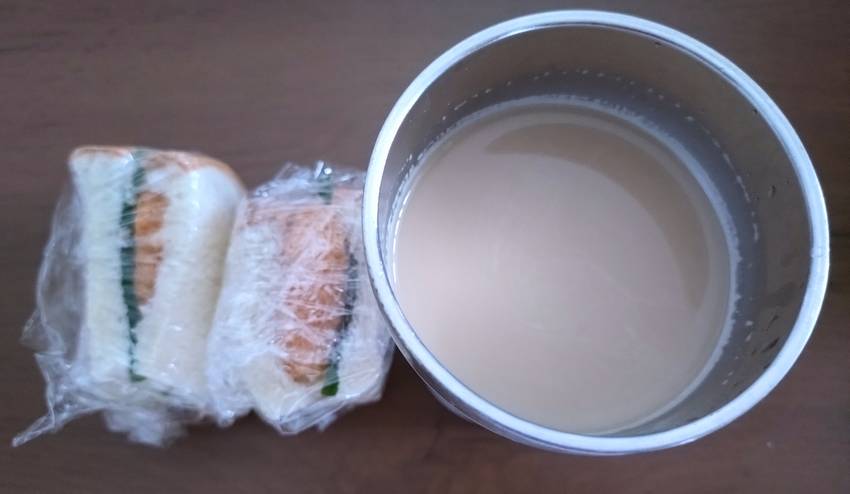 今日のごはん。朝サンド