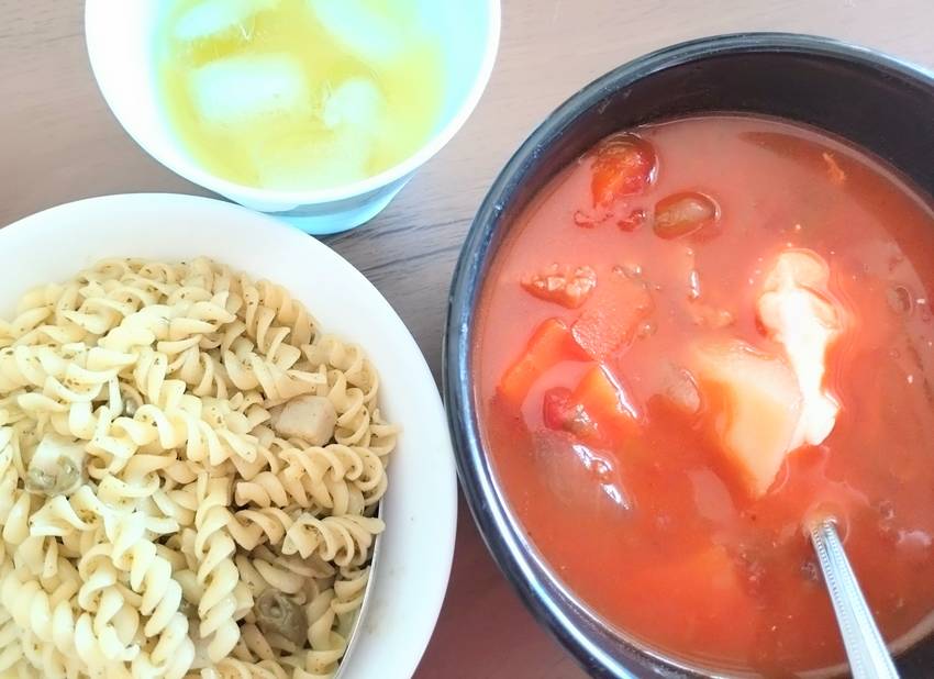 最近のごはん。昼ショートパスタ
