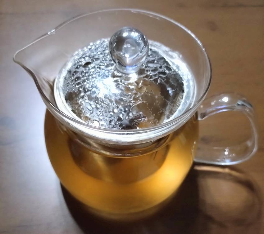昨日のお茶。小豆茶