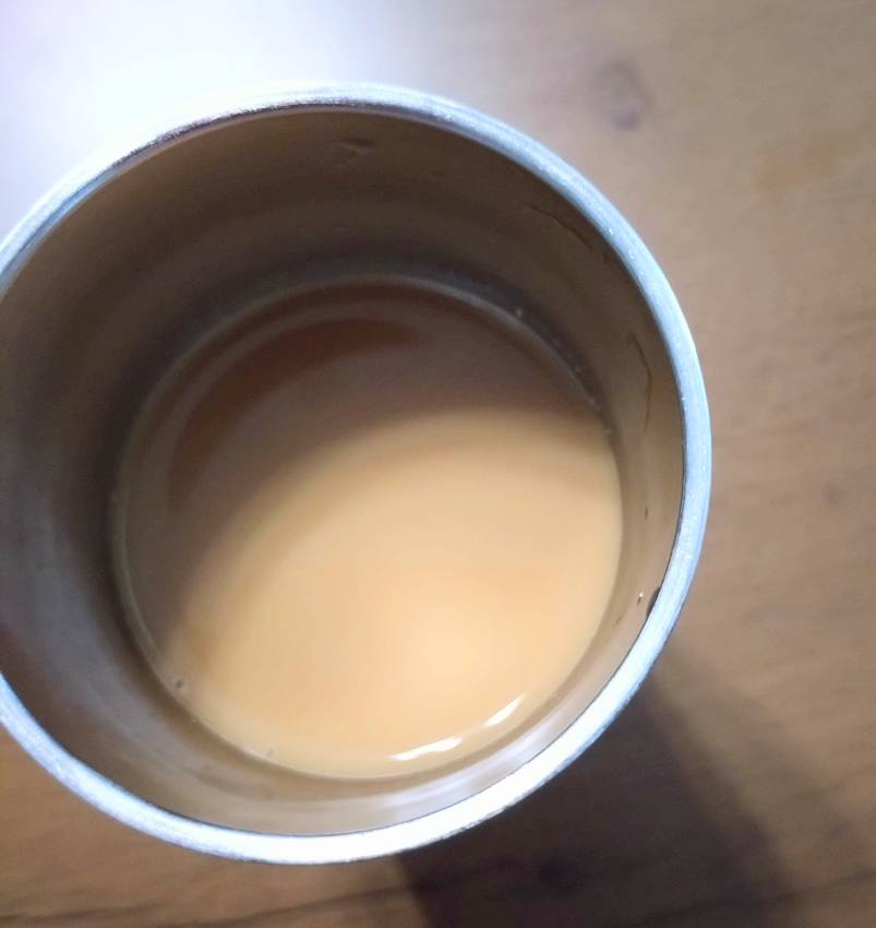 日曜日のごはん。朝のカフェオレ