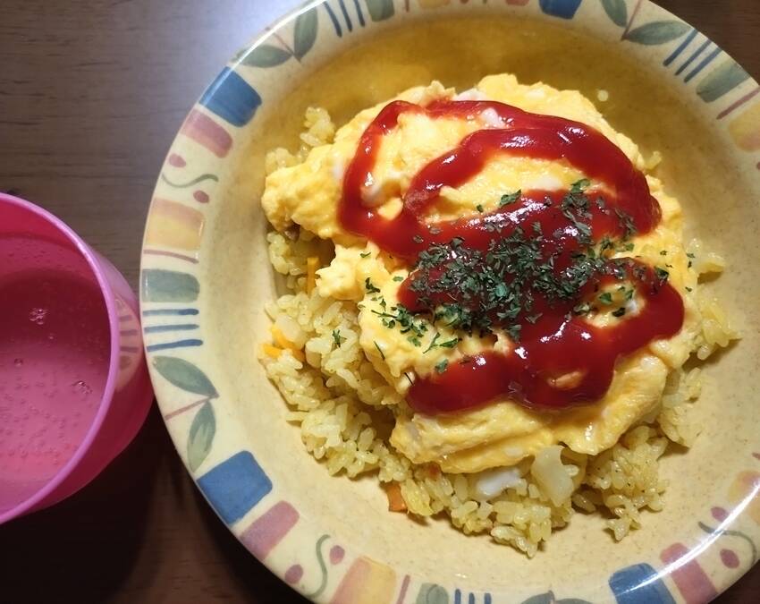 いつもはふわふわたまごスタイル...