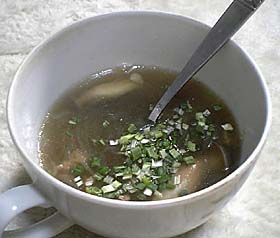 鍋の残りで朝御飯