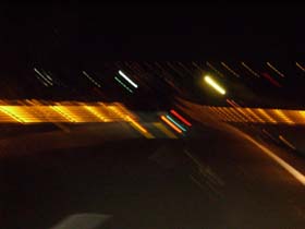 夜間のドライブ